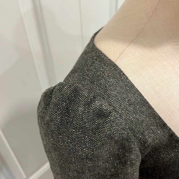 Rebecca Taylor Short Sleeve Tweed Mini Dress With Rosettes Hemline - Picture 3 of 16